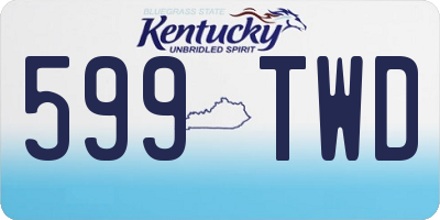 KY license plate 599TWD