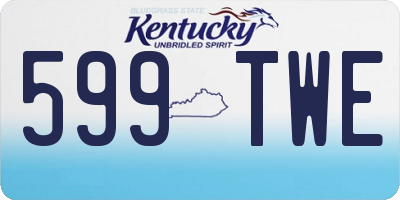 KY license plate 599TWE
