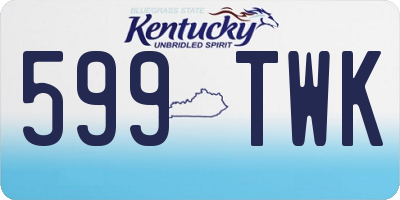 KY license plate 599TWK