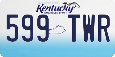KY license plate 599TWR