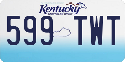 KY license plate 599TWT