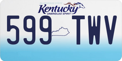 KY license plate 599TWV