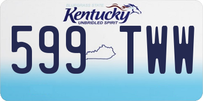 KY license plate 599TWW