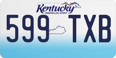 KY license plate 599TXB