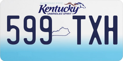 KY license plate 599TXH