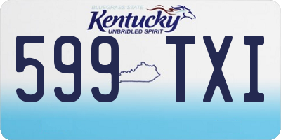 KY license plate 599TXI