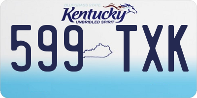KY license plate 599TXK