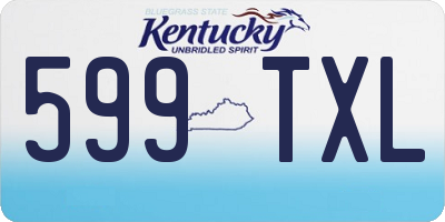 KY license plate 599TXL