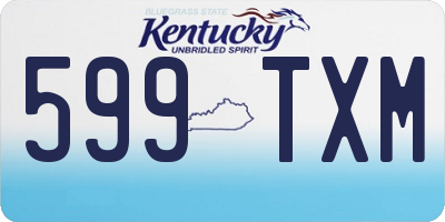 KY license plate 599TXM