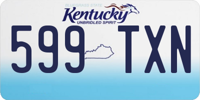 KY license plate 599TXN
