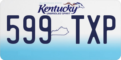 KY license plate 599TXP