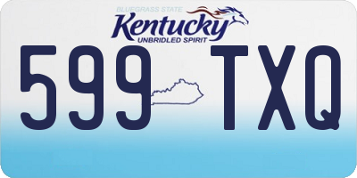 KY license plate 599TXQ