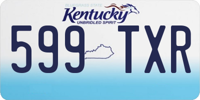KY license plate 599TXR