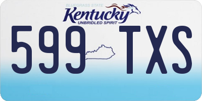 KY license plate 599TXS