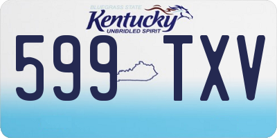 KY license plate 599TXV