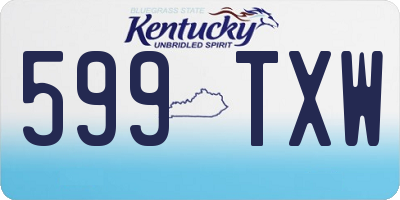 KY license plate 599TXW
