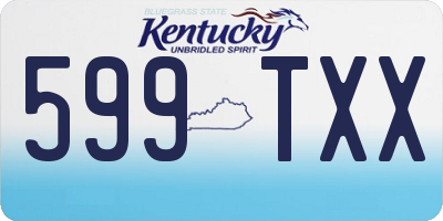 KY license plate 599TXX