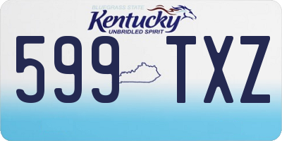 KY license plate 599TXZ