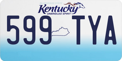 KY license plate 599TYA
