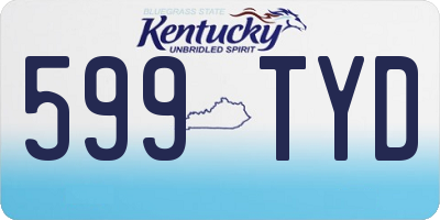 KY license plate 599TYD