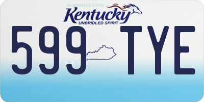 KY license plate 599TYE