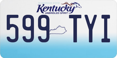 KY license plate 599TYI