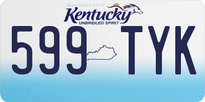 KY license plate 599TYK