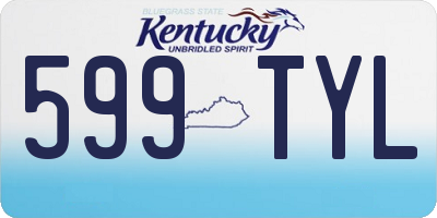 KY license plate 599TYL