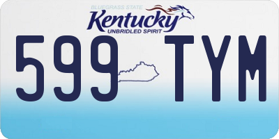 KY license plate 599TYM