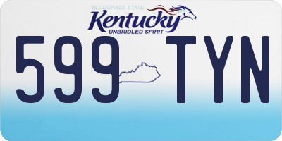 KY license plate 599TYN