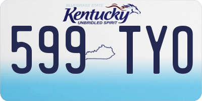 KY license plate 599TYO