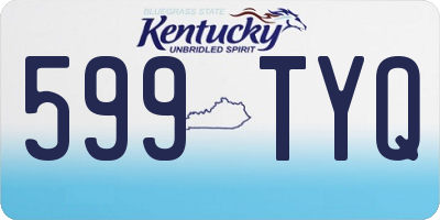 KY license plate 599TYQ