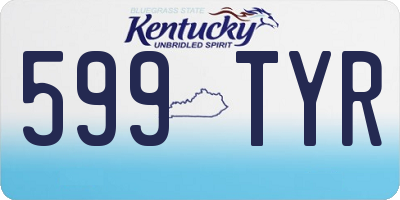KY license plate 599TYR