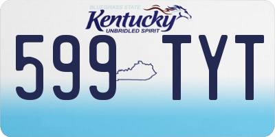 KY license plate 599TYT