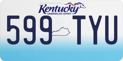 KY license plate 599TYU