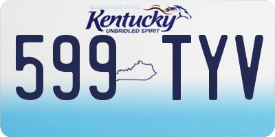 KY license plate 599TYV