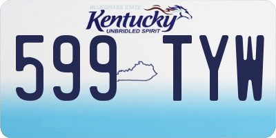 KY license plate 599TYW