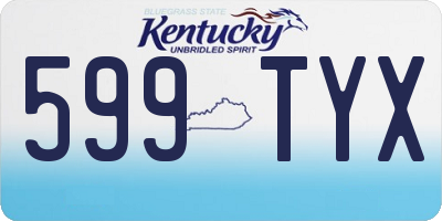 KY license plate 599TYX