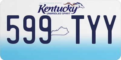 KY license plate 599TYY