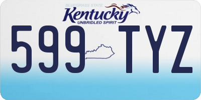 KY license plate 599TYZ
