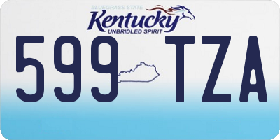 KY license plate 599TZA
