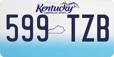 KY license plate 599TZB