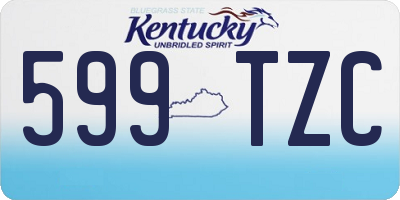KY license plate 599TZC