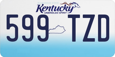 KY license plate 599TZD