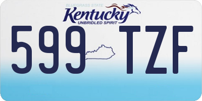 KY license plate 599TZF