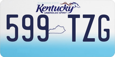 KY license plate 599TZG