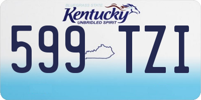 KY license plate 599TZI
