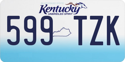 KY license plate 599TZK