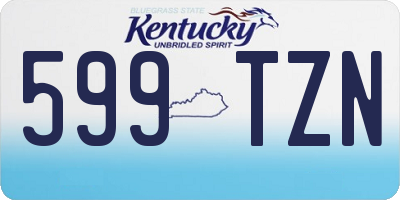 KY license plate 599TZN