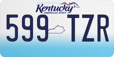 KY license plate 599TZR